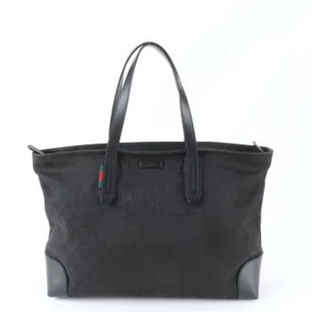 Gucci Joy GG Canvas Leather Tote Bag Briefcase Shoulder Bag Black